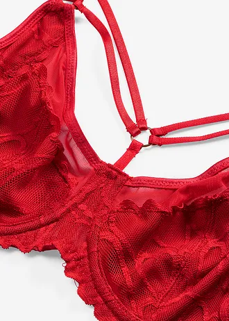 Sutien minimizer cu detalii decorative • roșu-salsa • magazin bonprix