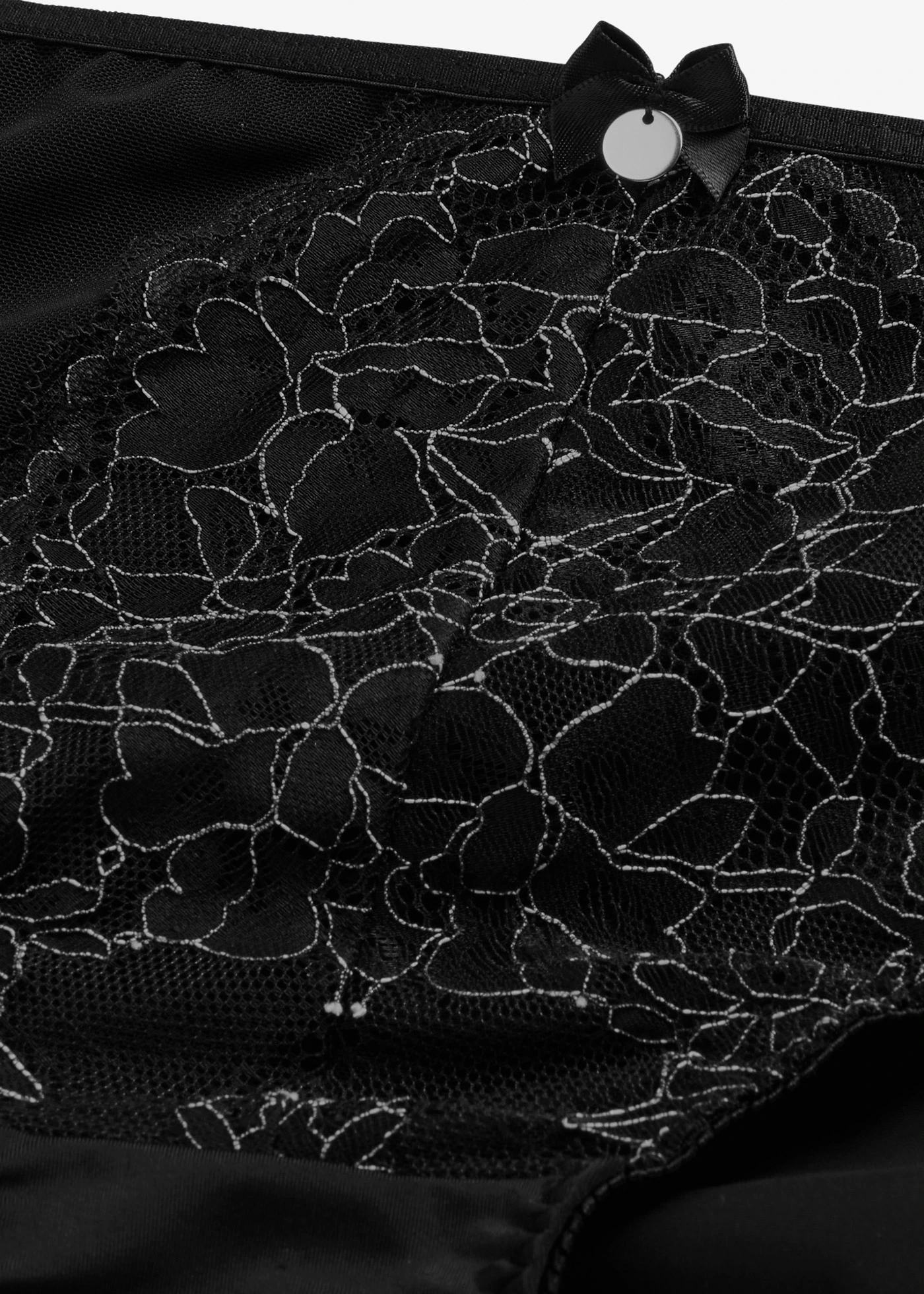 Maxi női alsó finom csipkével • fekete/matt ezüstszín • bonprix áruház