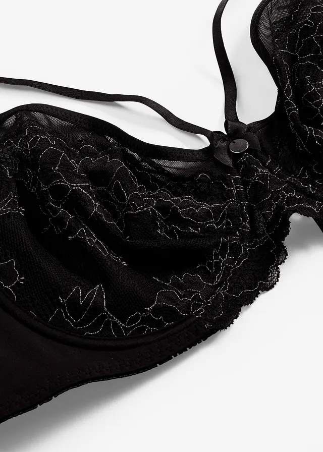 Soutien-gorge minimiseur avec dentelle • noir/argenté mat • product-page.page-title-suffix