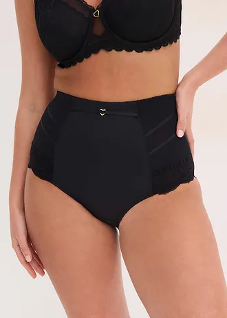 Chilot cu efect de modelare mediu cu dantelă • negru • magazin bonprix