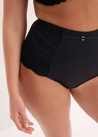 Corrigerende slip met kant, medium corrigerend • zwart • bonprix online shop
