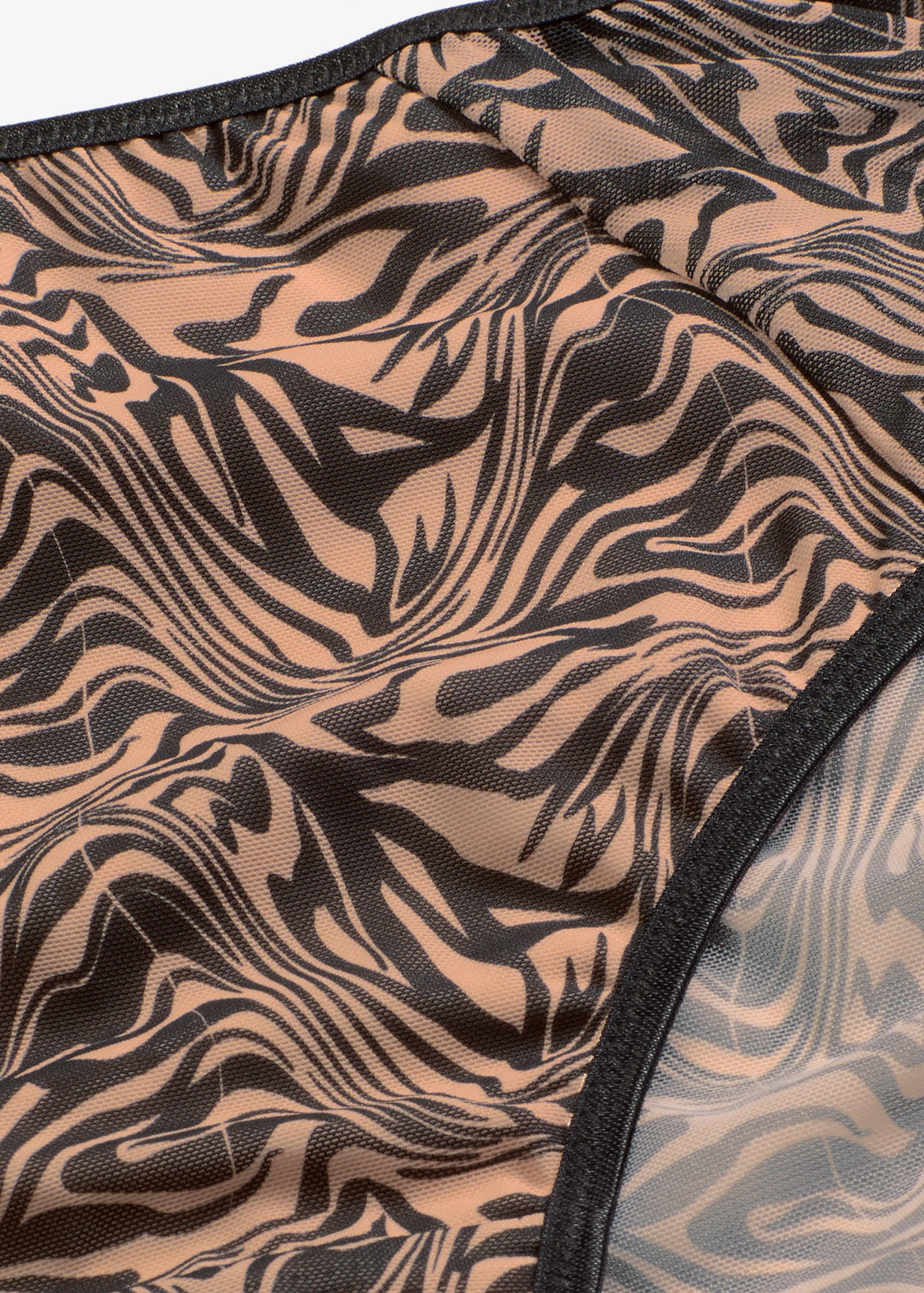 Maxi nohavičky z potlačenej sieťoviny • čierna zebrovaná potlačená • obchod bonprix