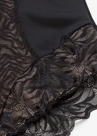 Chilot panty cu efect modelator mediu, cu dantelă • negru • magazin bonprix