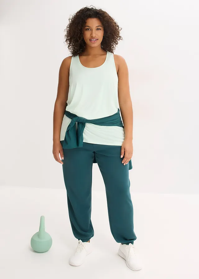 Top sportif effet texturé, Couleur: menthe clair