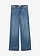 Wide leg jeans mid waist, full length, Kleur: middelblauw denim