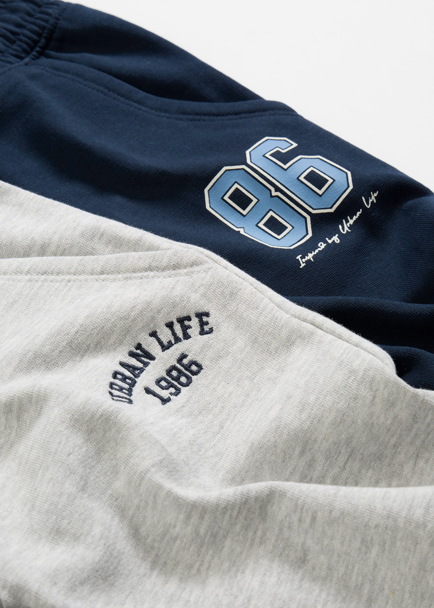 Joggingbroek (set van 2) • donkerblauw+lichtgrijs gemêleerd • bonprix online shop