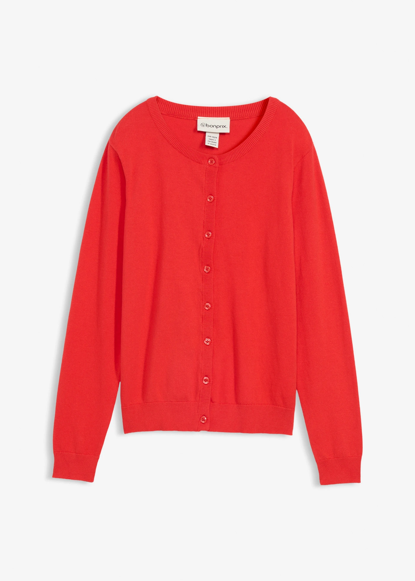 Fijngebreid vest • aardbeirood • bonprix online shop