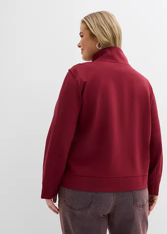 Sweatvest van comfortabel Punto di Roma, Kleur: robijnrood-wit