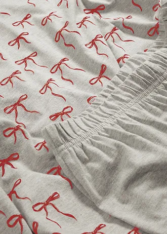 Pijama din bumbac moale (set 2 piese) • gri deschis melanj, cu imprimeu • magazin bonprix