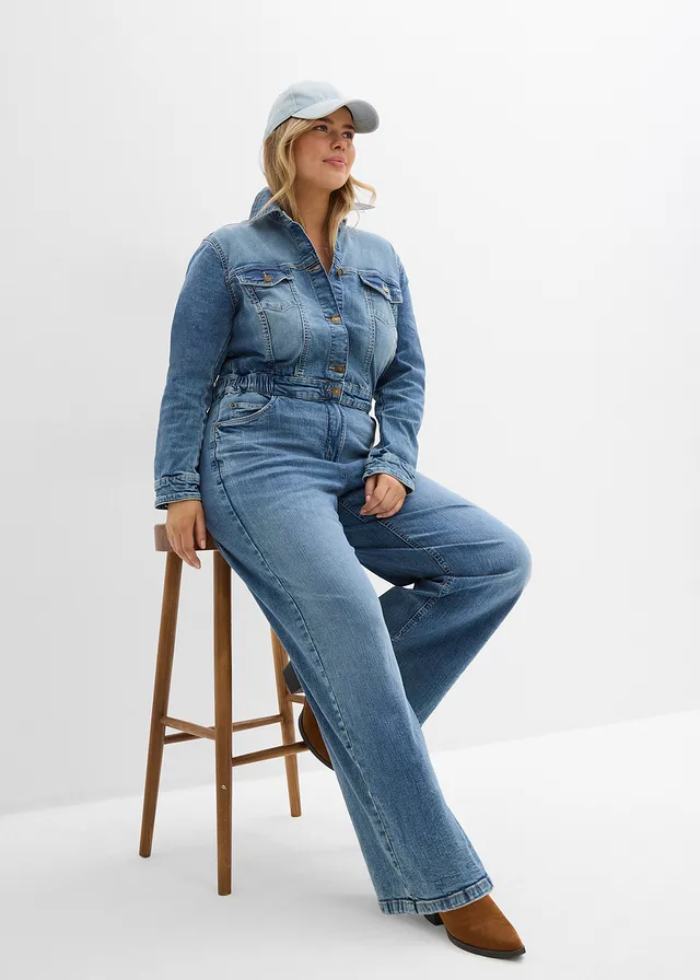 Jeans jumpsuit, Kleur: middelblauw denim used