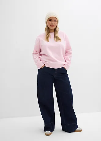 Sweat oversize 100% coton, Couleur: rose cristal