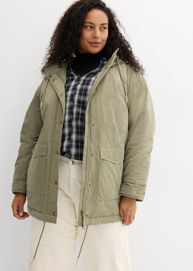 Parka chaudement rembourrée, Couleur: olive
