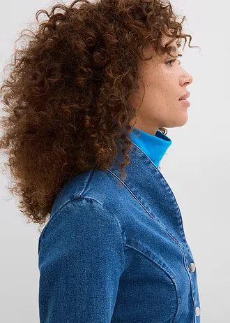 Geacă de blugi cu curea, cu bumbac • albastru denim • magazin bonprix