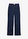 Blugi Loose Straight Mid Waist, Full Length, culoare: bleumarin denim uzat
