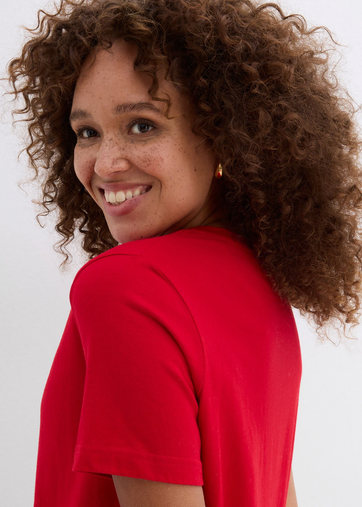 Tričko z čistej bavlny • červená/biela potlačená • obchod bonprix