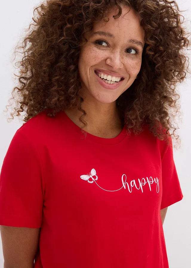 T-shirt 100% coton • rouge/blanc imprimé • product-page.page-title-suffix