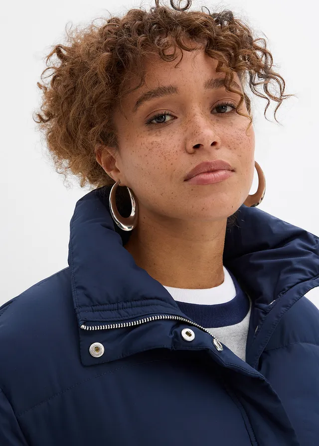 Gewatteerde jas met opstaande kraag • donkerblauw • product-page.page-title-suffix