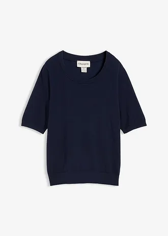 Fijngebreide trui, Kleur: donkerblauw