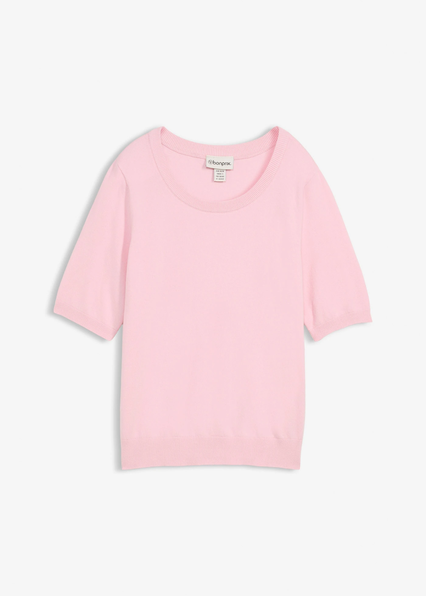 Pulover din tricotaj fin • roz cristal • magazin bonprix