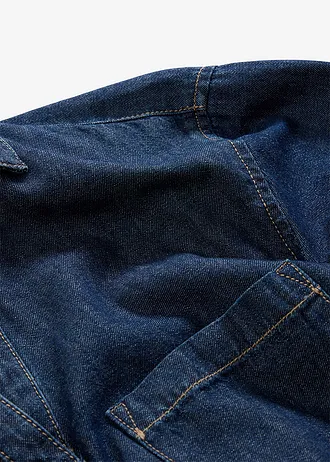 Farmer tunika tiszta bio-pamutból • sötétkék denim, használt hatású • bonprix áruház