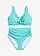 Licht corrigerende bikini in wikkellook (2-dlg. set), Kleur: turkoois