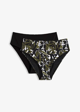 Figi bikini z wysokim stanem, lekko modelujące (2 pary)