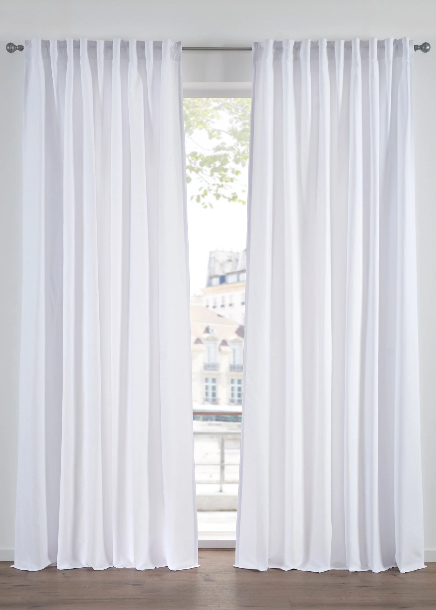 Lot de 2 rideaux en microfibre • blanc pur • Boutique bonprix