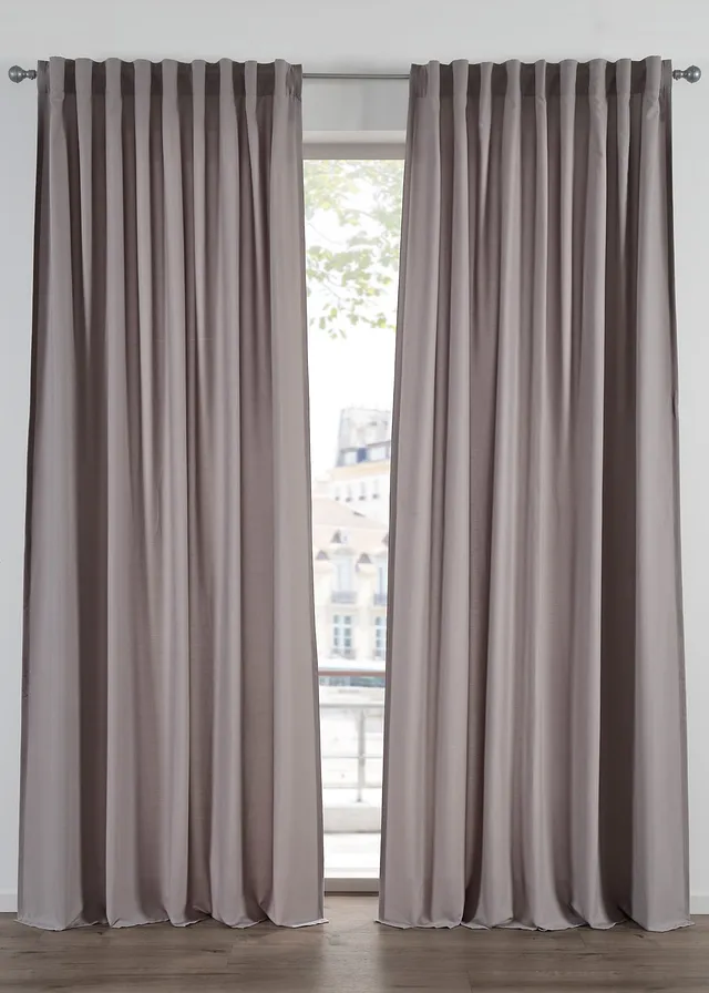 Lot de 2 rideaux en microfibre