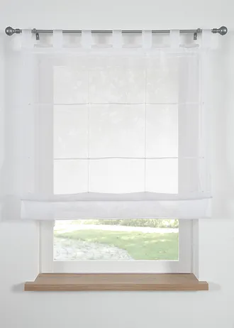 Vouwgordijn van lichte voile • wit • bonprix online shop