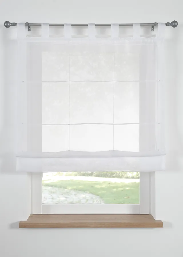 Store bateau en voile transparent • blanc • Boutique bonprix