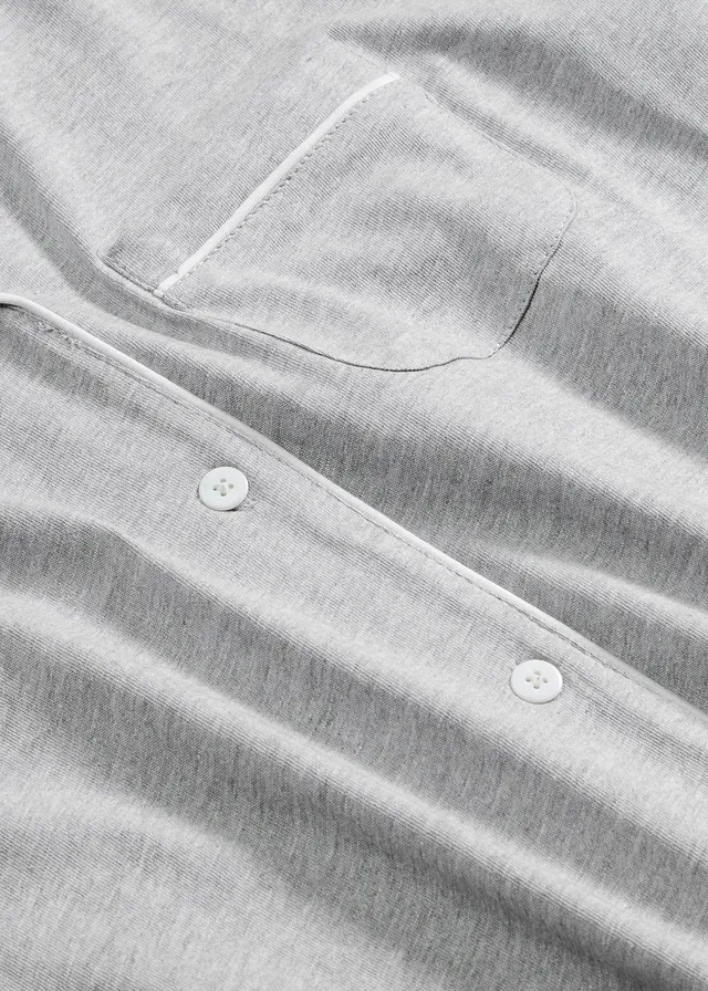 Pyjashort avec chemise boutonnée • gris clair chiné • product-page.page-title-suffix