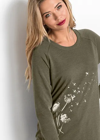 Sweater • donkerolijfgroen gemêleerd • bonprix online shop