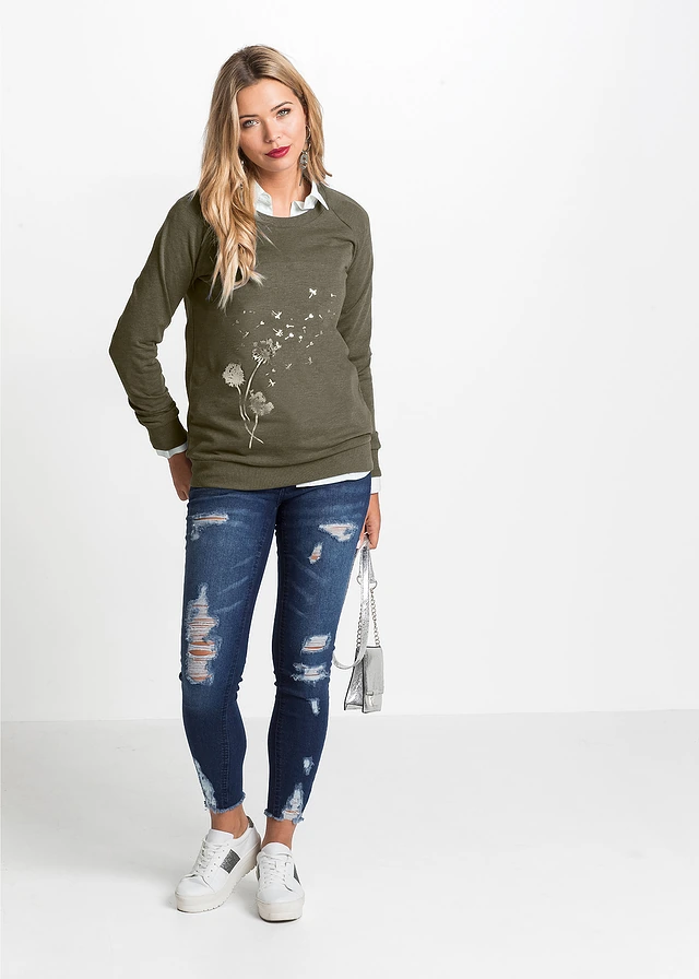 Sweat-shirt • olive foncé chiné • product-page.page-title-suffix