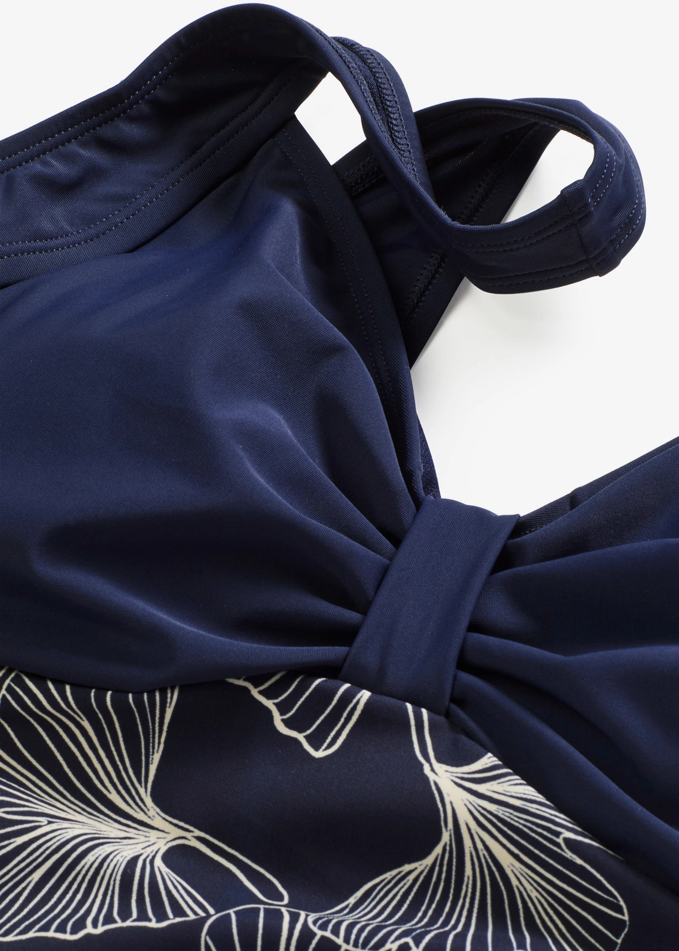 Alakformáló fürdőruha enyhe formáló hatással és mintás betéttel • sötétkék/mintás • bonprix áruház