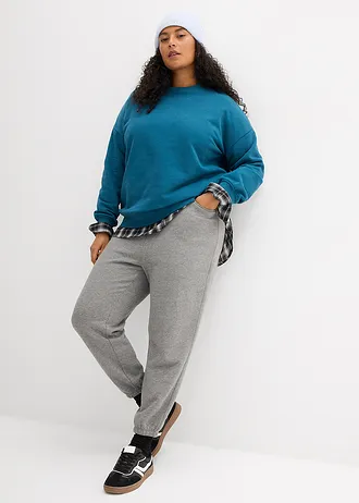 Joggingbroek van biologisch katoen, Kleur: grijs gemêleerd