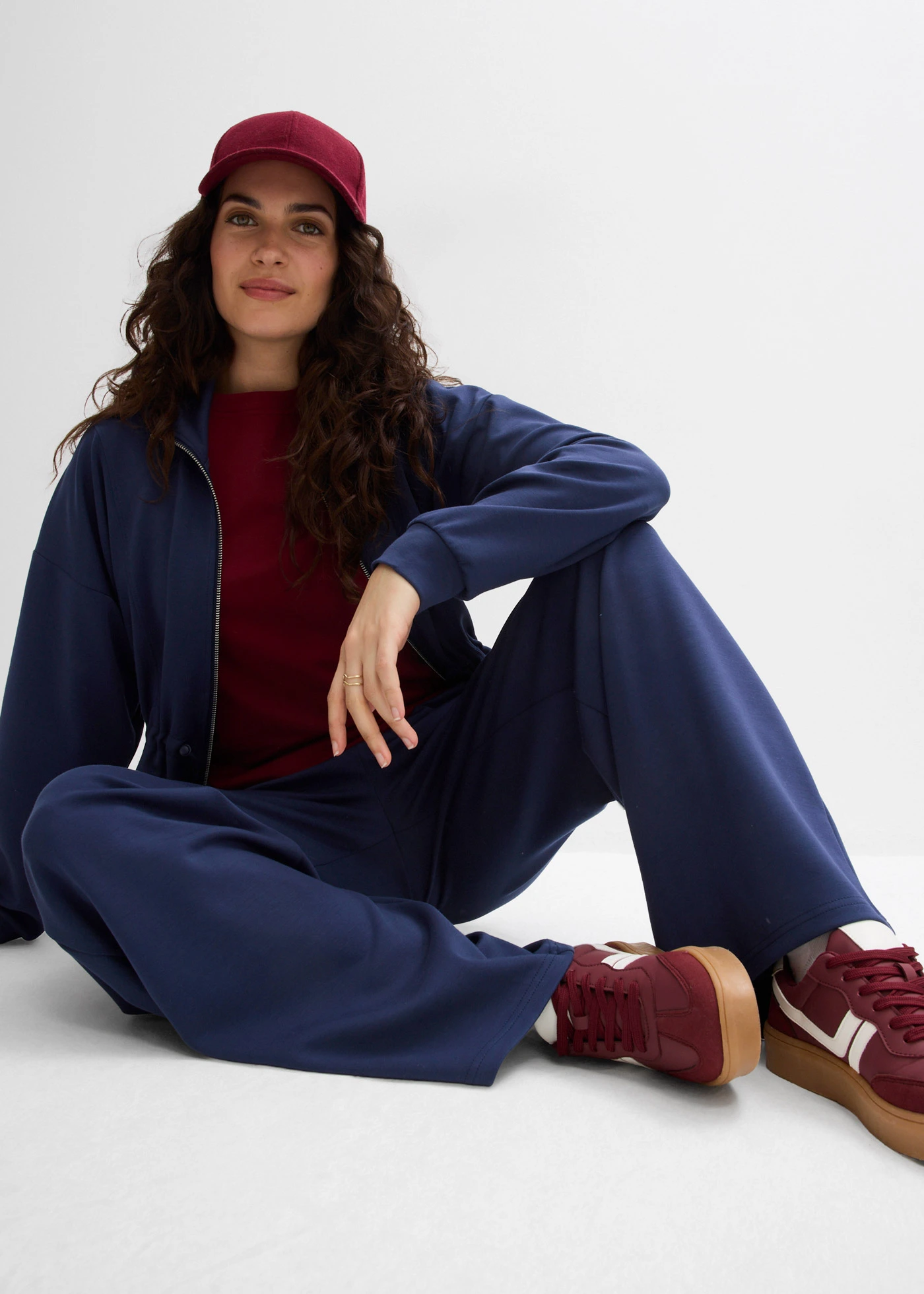 Oversized sweatvest van zacht scuba • donkerblauw • bonprix online shop