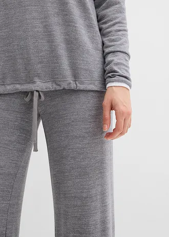Bő szabadidőfelső kötött hatásban • szürke melírozott melírozott • bonprix áruház