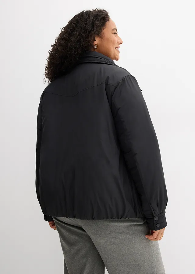 Veste déperlante, aspect 2en1, Couleur: noir