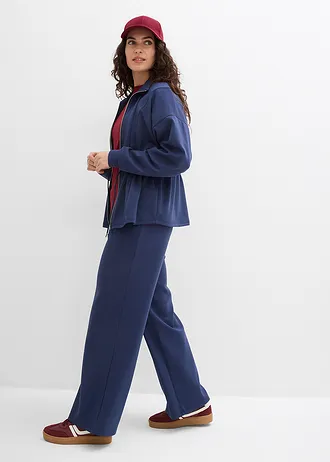 Oversize mikina na zapínání, z měkkého materiálu scuba • tmavě modrá • bonprix obchod