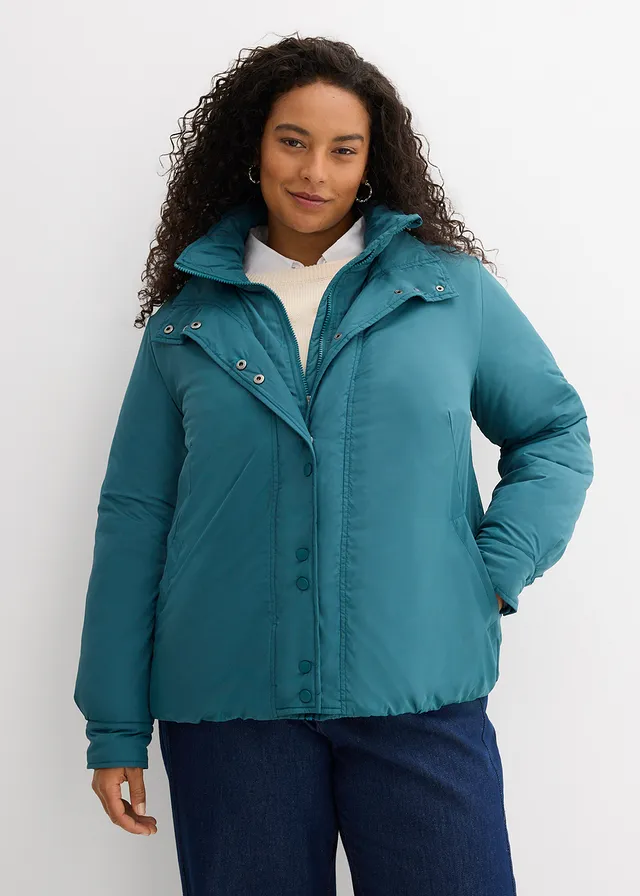 Veste déperlante, aspect 2en1, Couleur: vert poivre