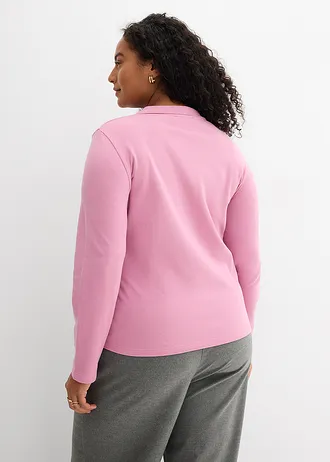 Piqué poloshirt van puur biologisch katoen, Kleur: mauve