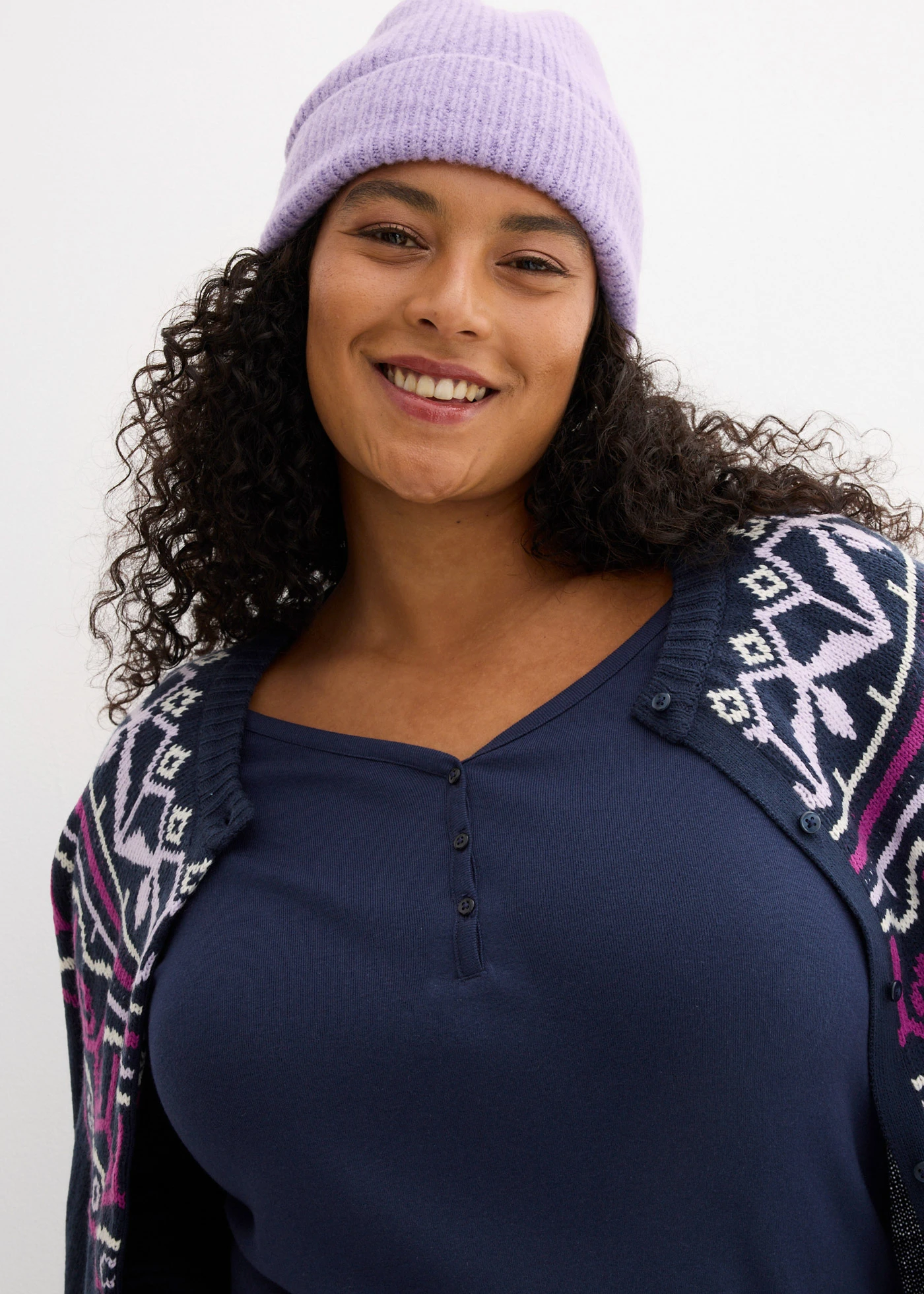 Tričko s dlhým rukávom z čistej bio bavlny • tmavomodrá plus size • obchod bonprix