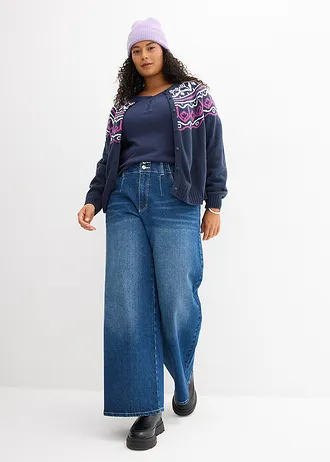 T-shirt manches longues 100% coton, Couleur: bleu foncé