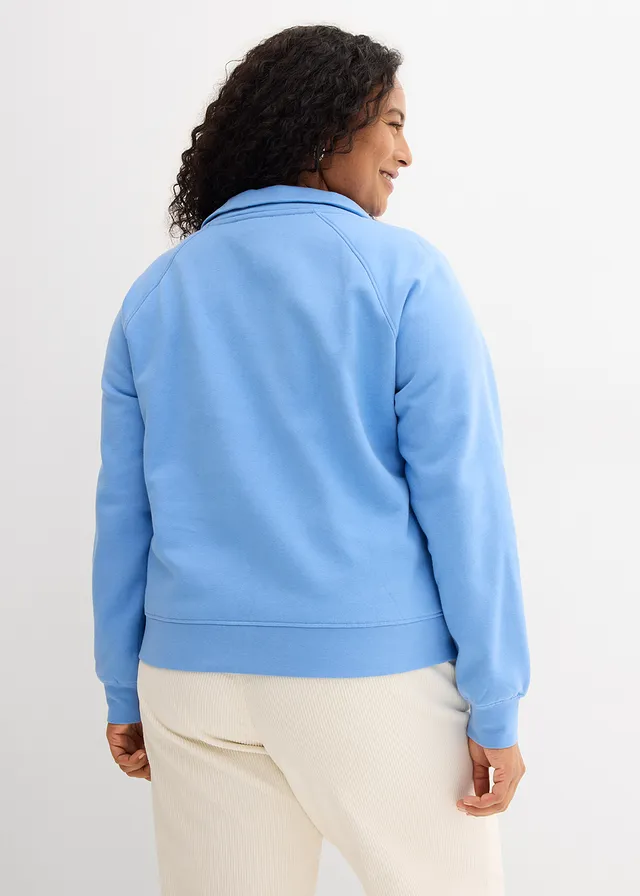 Sweat-shirt 100% coton, Couleur: bleu moyen