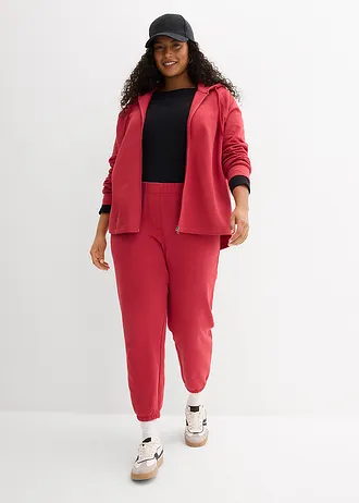 Sweatvest van puur biologisch katoen, Kleur: kersenrood