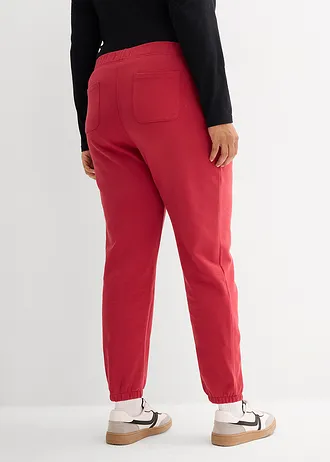 Sweatpants van puur biologisch katoen (set van 2), Kleur: zwart-kersenrood