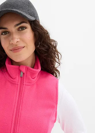 Vestă fleece cu buzunare • roz pinklady • magazin bonprix