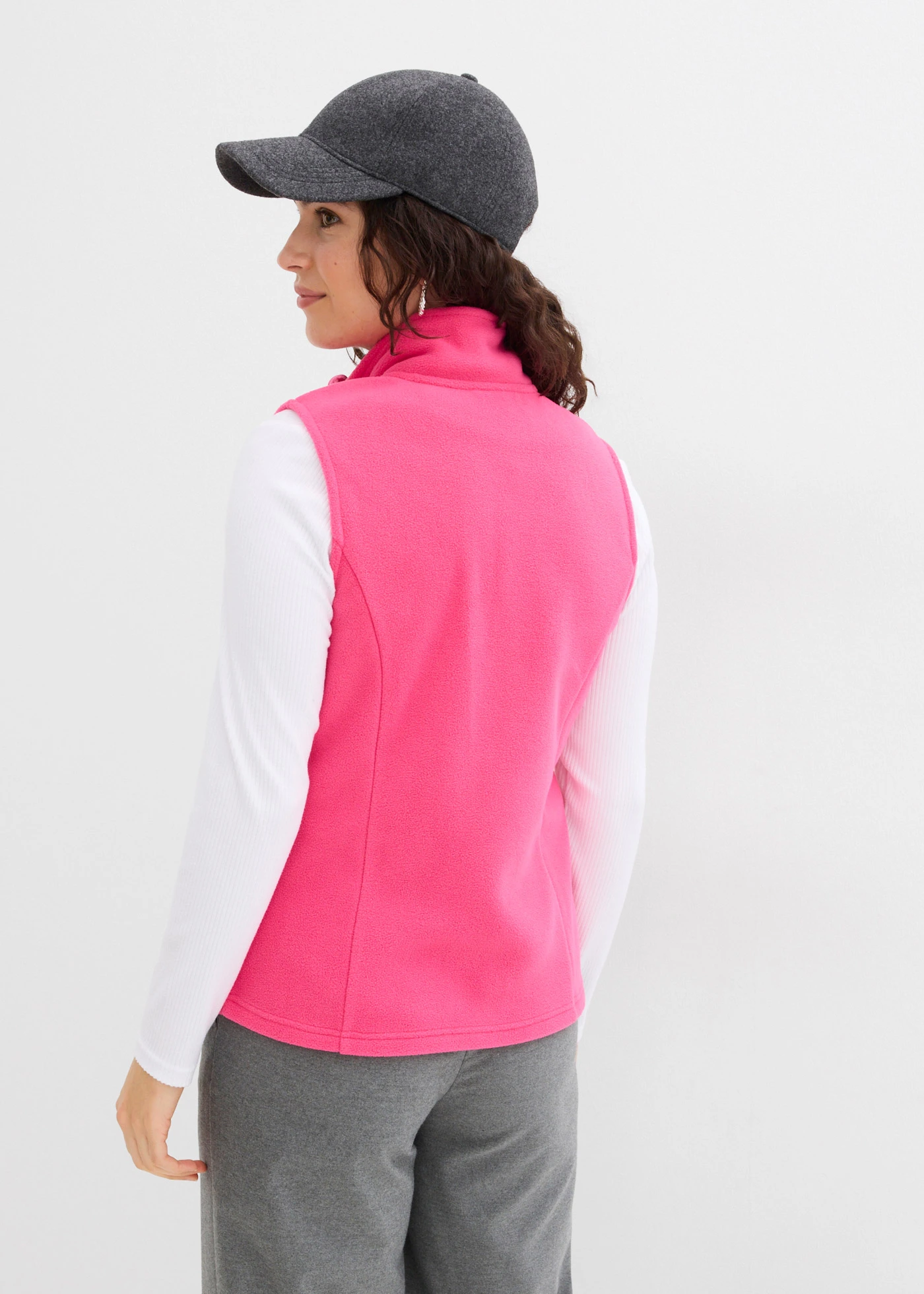 Vestă fleece cu buzunare • roz pinklady • magazin bonprix