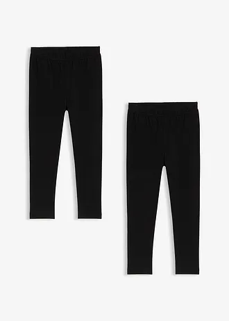 Colanți din material elastic cu bumbac organic (set 3 perechi) • negru • magazin bonprix