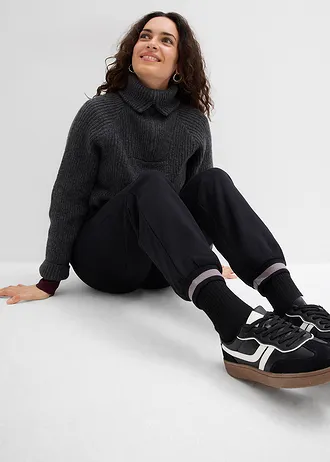 Sweatpants in een katoenmix (set van 2) • 2x zwart • bonprix online shop